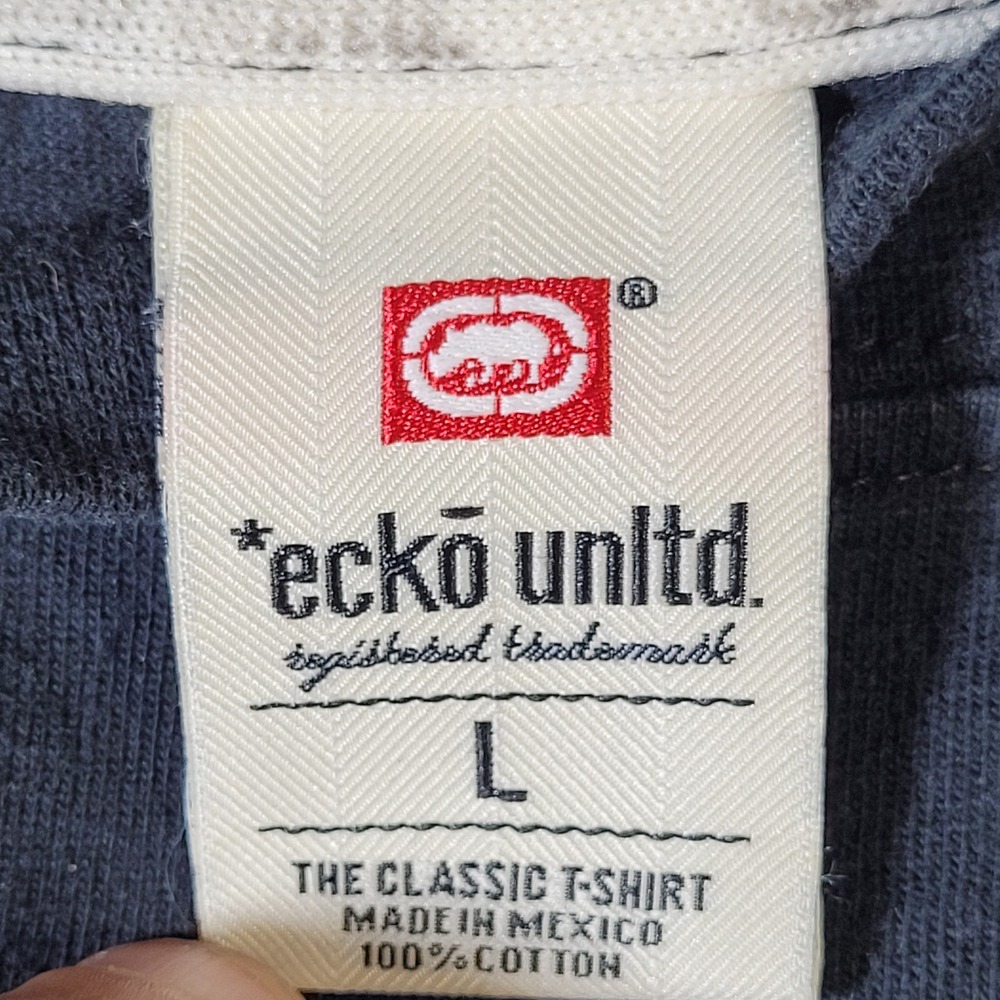 Ecko Unltd T-Shirt Mens Large Black Art of War Helmet Graphic Streetwear Tee Y2K - Picture 8 of 13